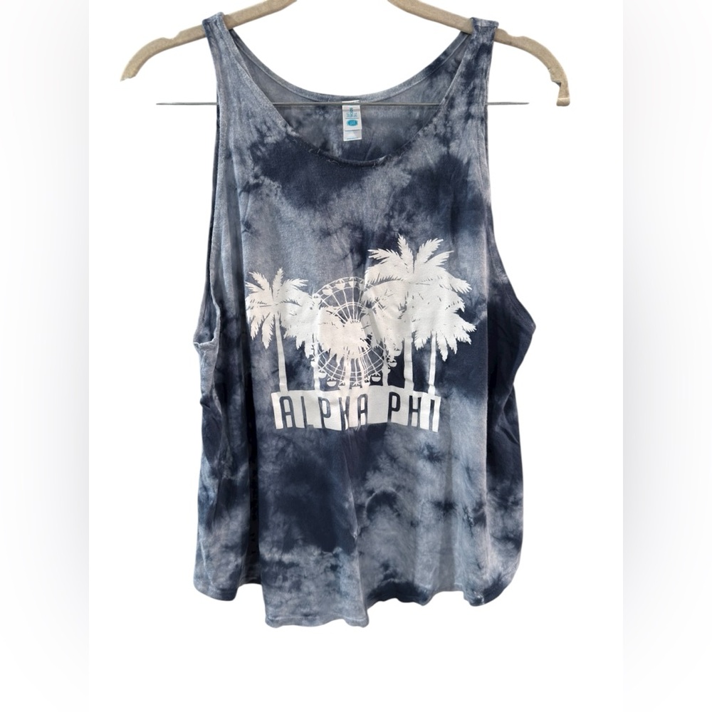 Alpha‎ Phi Tie-Dye Tank Top
